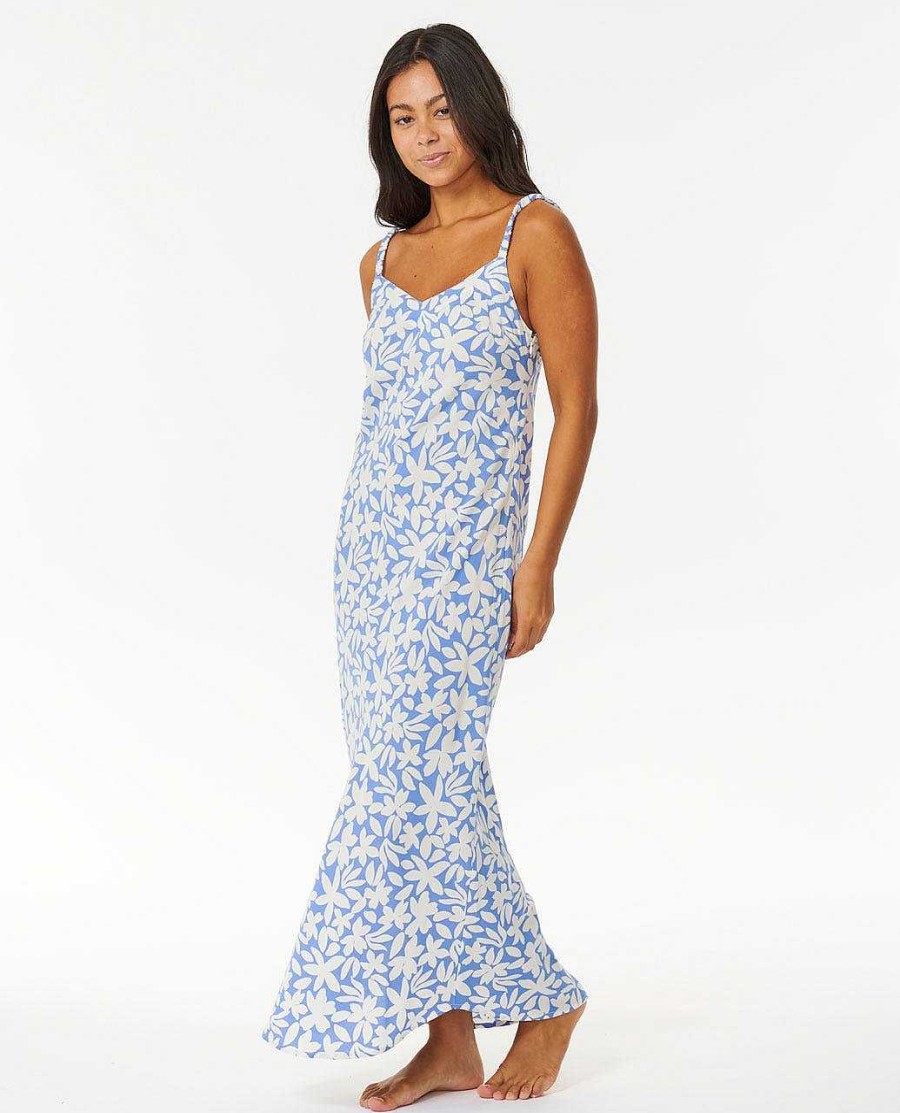 Women Rip Curl Dresses & Rompers | Holiday Tropics Midi Dress Mid Blue