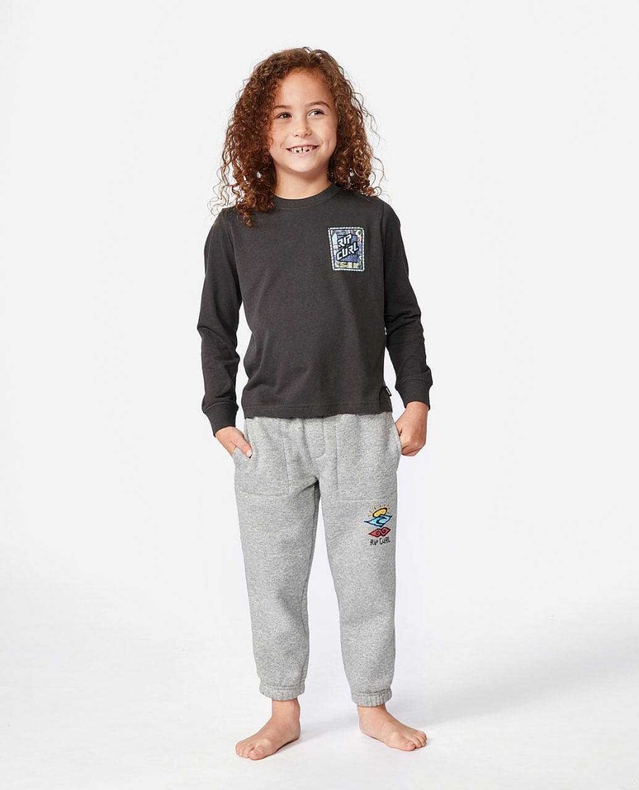 Boys Rip Curl Tops & Tees | Static Youth Long Sleeve Tee - Boys (1-8 Years) Washed Black