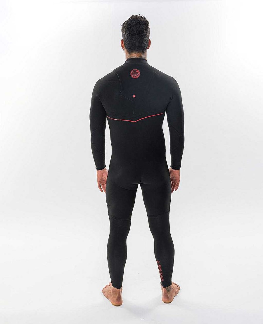 Men Rip Curl Fullsuits | E7 Flashbomb Fusion 4/3Mm Zip Free Fullsuit Wetsuit Black