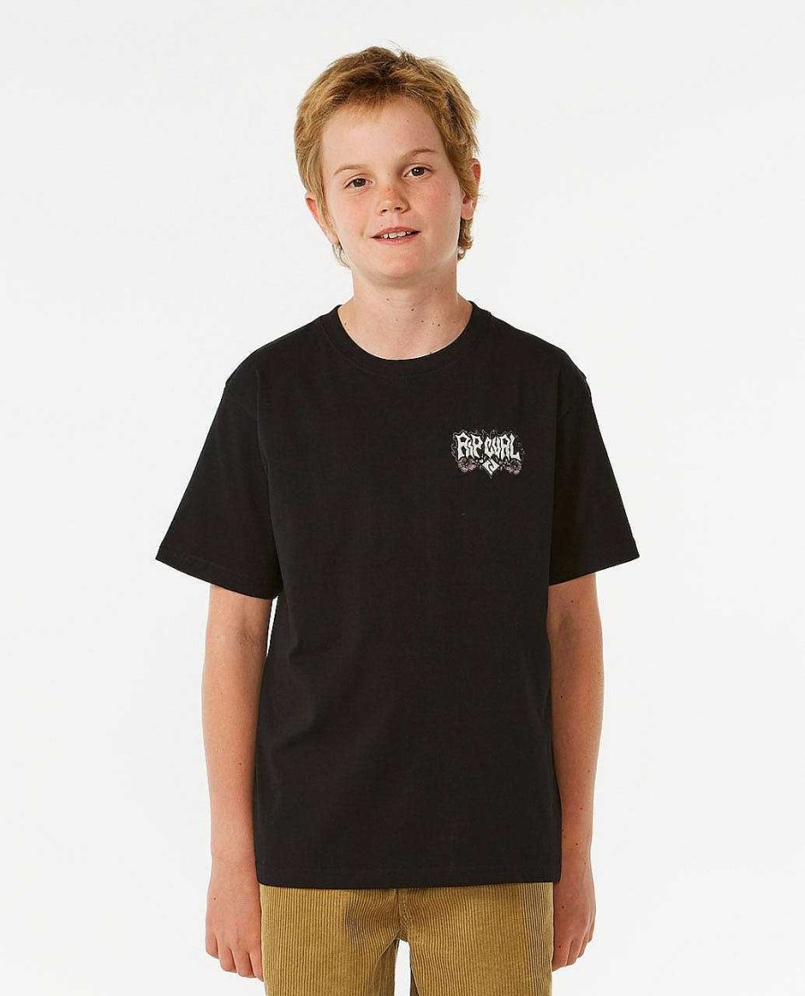 Boys Rip Curl Tops & Tees | Skull Slob Tee - Boys (8-16 Years) Black