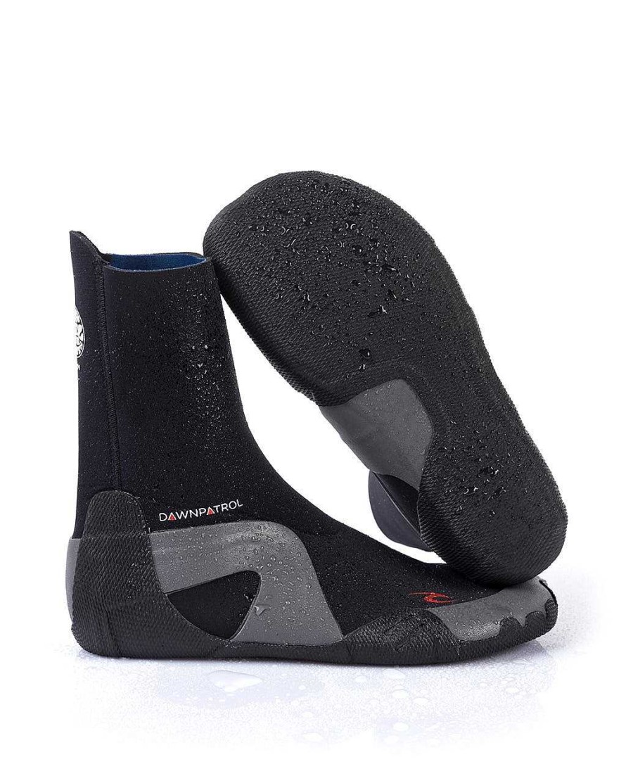 Men Rip Curl Booties Gloves & Hoods | Dawn Patrol 3Mm Round Toe Booties Black