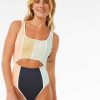 Women Rip Curl Surf Suits | Block Party Splice Good Coverage One Piece Multico