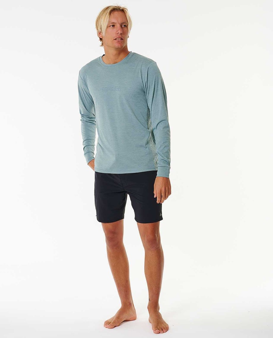 Men Rip Curl Rash Guards | Dawn Patrol Uv Long Sleeve Rash Guard