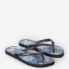 Men Rip Curl Sandals | Barrel Killa Bloom Open Toe Black/Blue