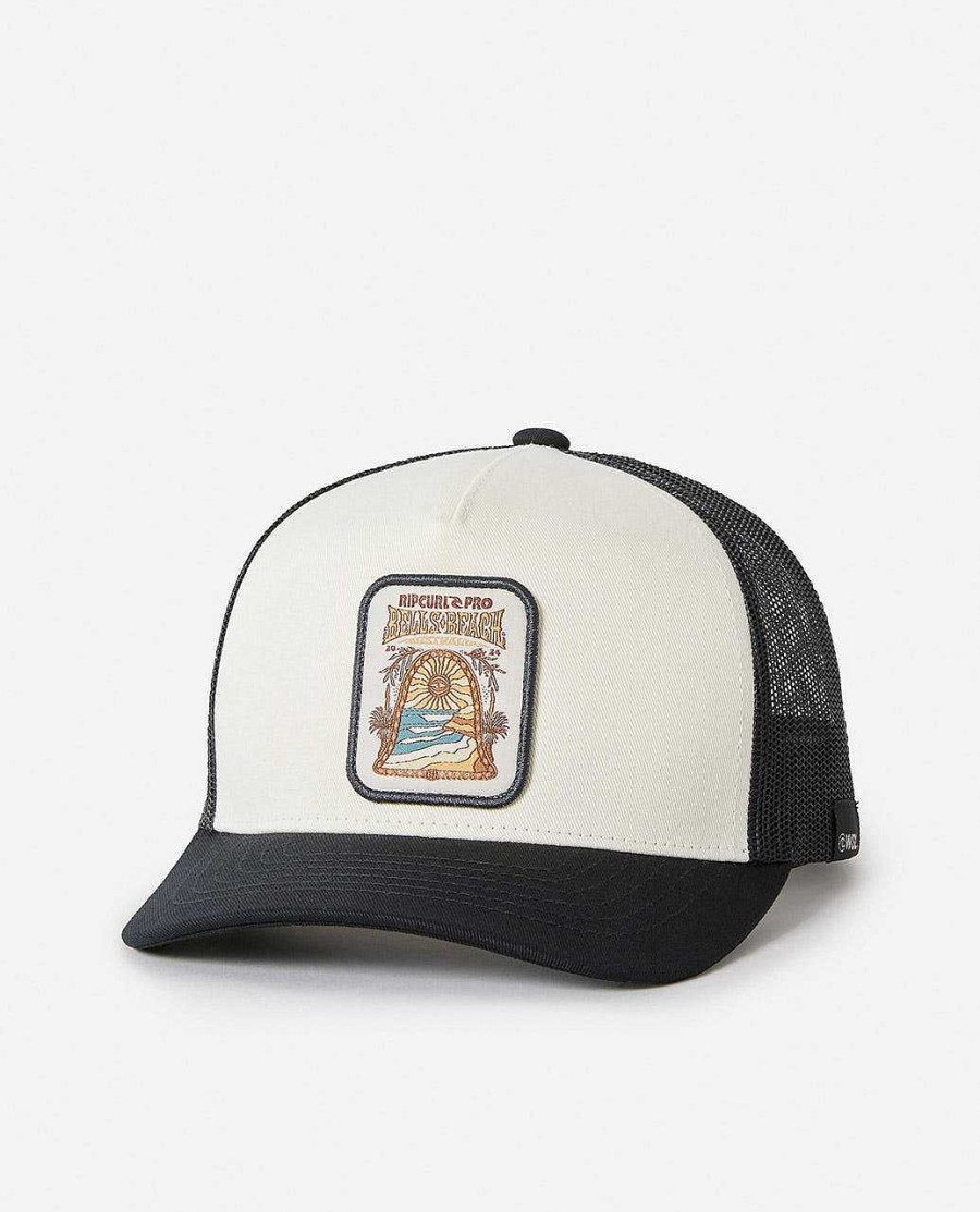 Boys Rip Curl Hats & Beanies | Bells Pro 2024 Trucker - Boys Black/White