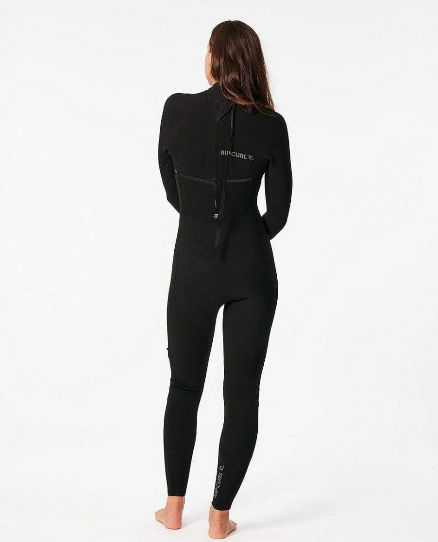 Women Rip Curl Fullsuits | E7 Womens E-Bomb 4/3 Back Zip Wetsuit Black