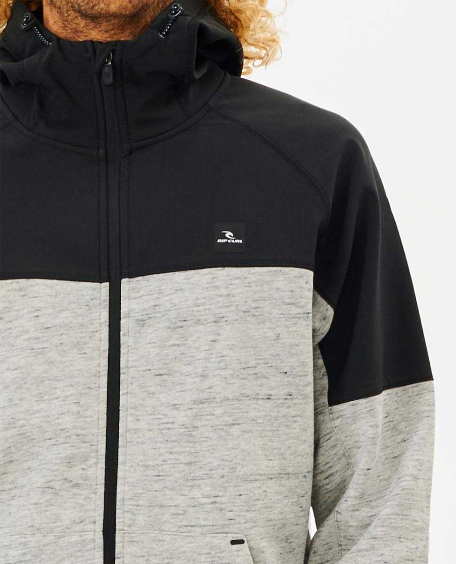 Men Rip Curl Hoodies & Fleece | Viral Anti-Series Zip Through Hooded Fleece