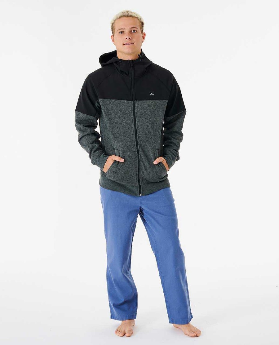 Men Rip Curl Hoodies & Fleece | Viral Anti-Series Zip Through Hooded Fleece