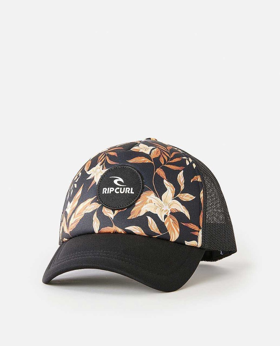 Women Rip Curl Hats & Beanies | La Isla Trucker Cap Black