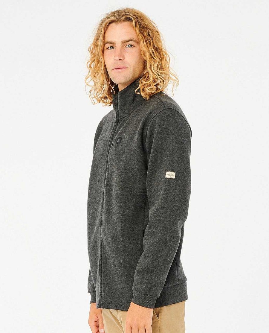 Men Rip Curl Hoodies & Fleece | Vaporcool Zip Through Crew