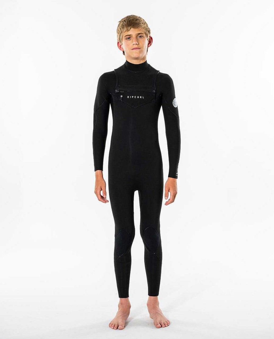 Kids Rip Curl Fullsuits | Junior Dawn Patrol 4/3 Chest Zip Wetsuit