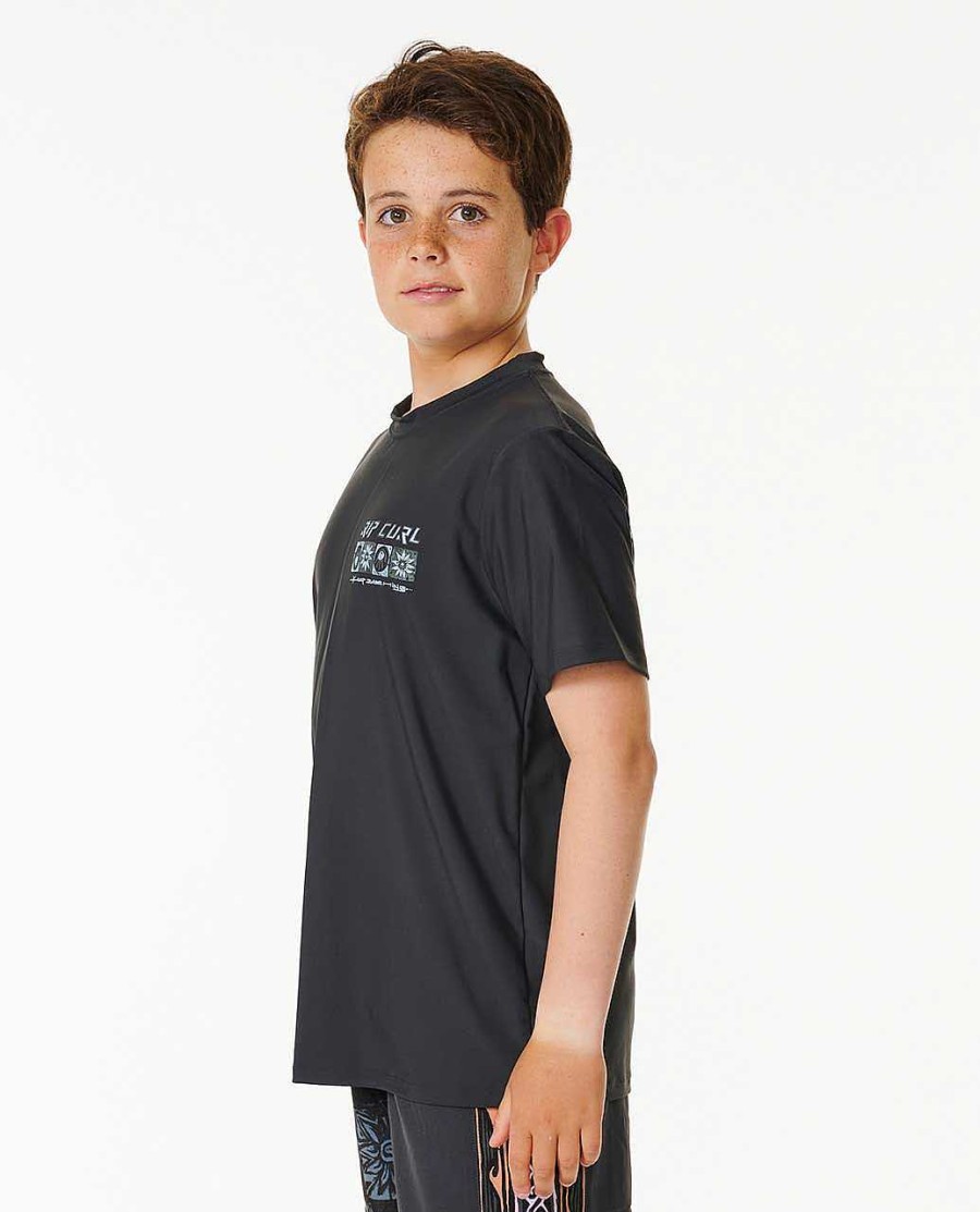 Kids Rip Curl Rash Guards & Vest | Pure Surf Uv Short Sleeve Rash Vest - Boys (8-16 Years)