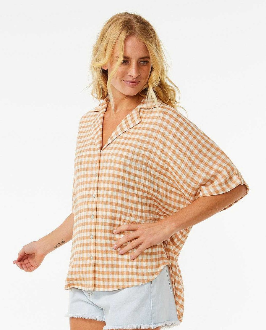 Women Rip Curl Shirts & Tops | Premium Surf Check Shirt