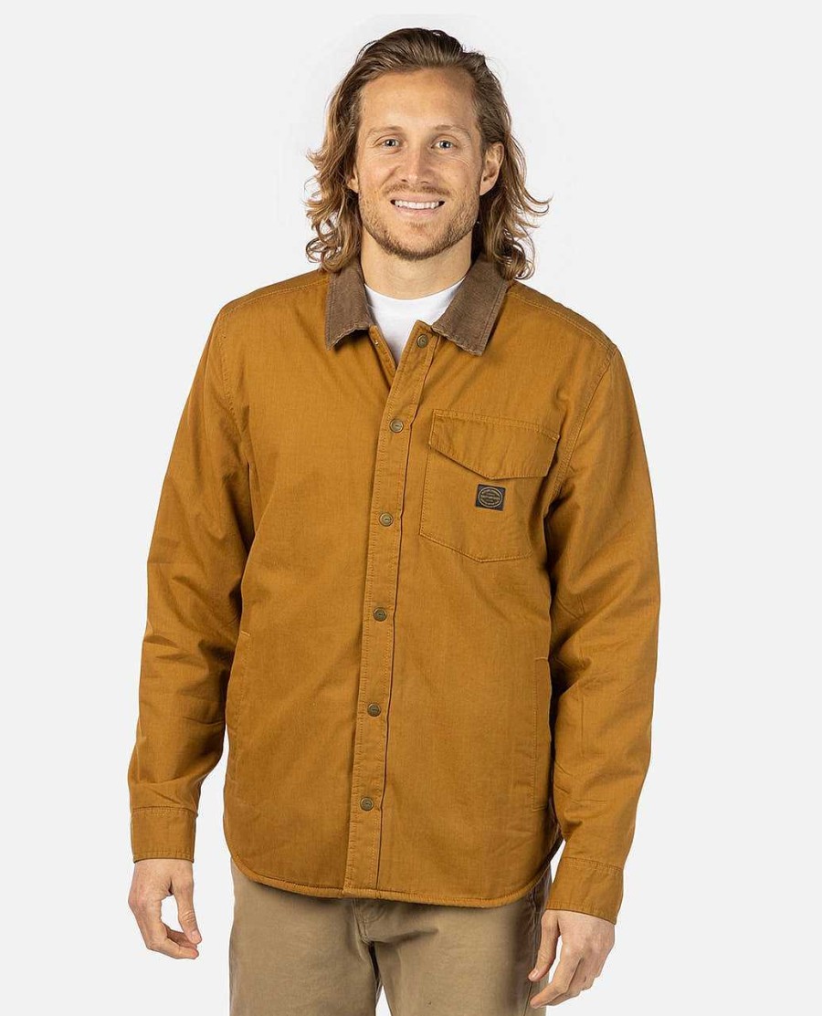 Men Rip Curl Jackets | Piney Jacket Gold