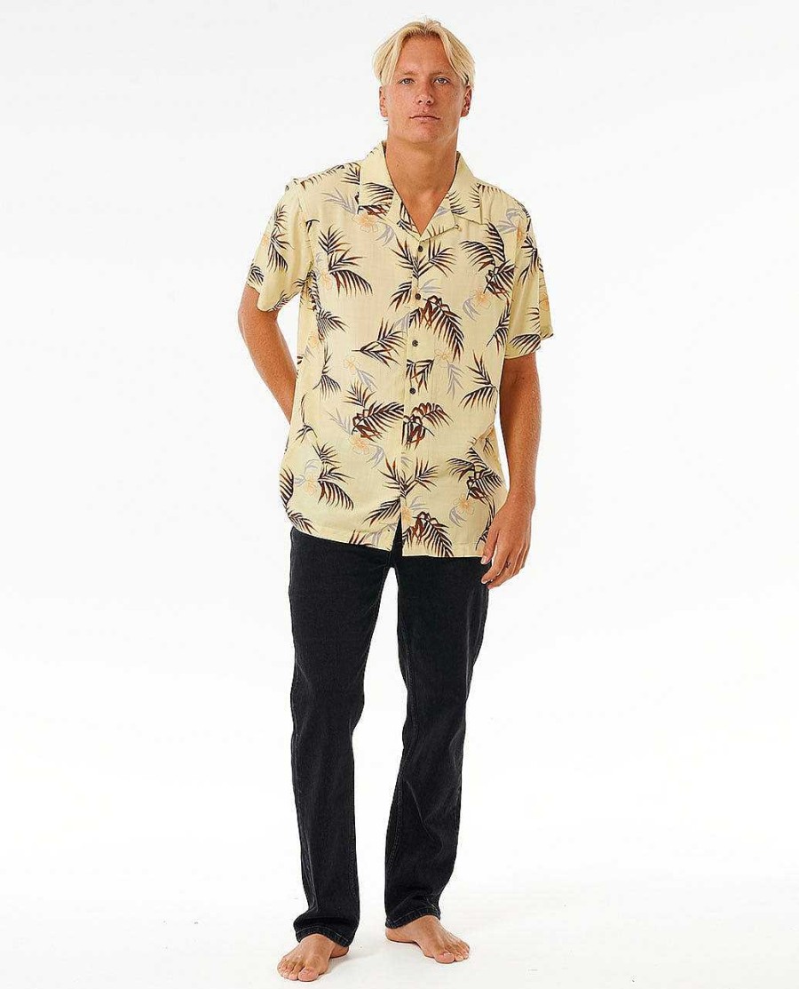 Men Rip Curl Shirts & Flannels | Surf Revival Floral Short Sleeve Shirt