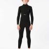 Kids Rip Curl Fullsuits | E7 Kids E-Bomb Back Zip 4/3 Wetsuit Black