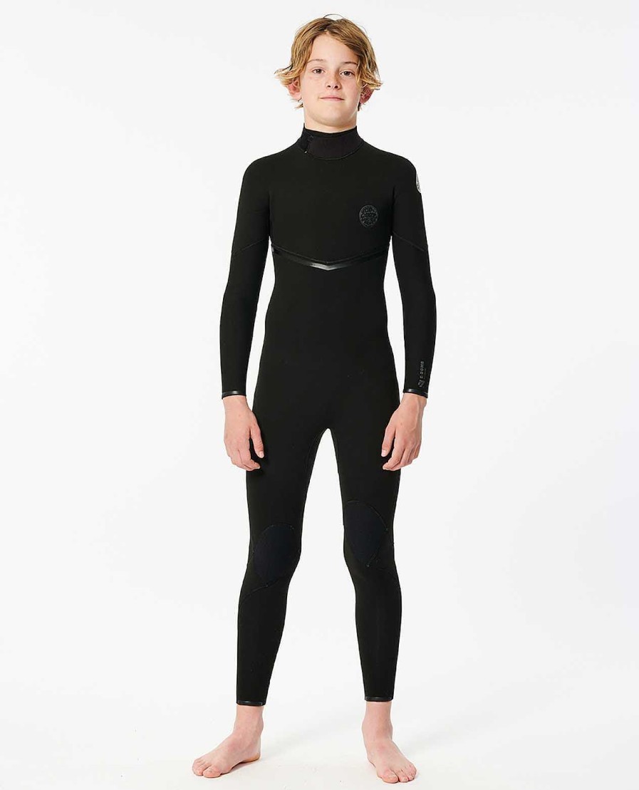 Kids Rip Curl Fullsuits | E7 Kids E-Bomb Back Zip 4/3 Wetsuit Black