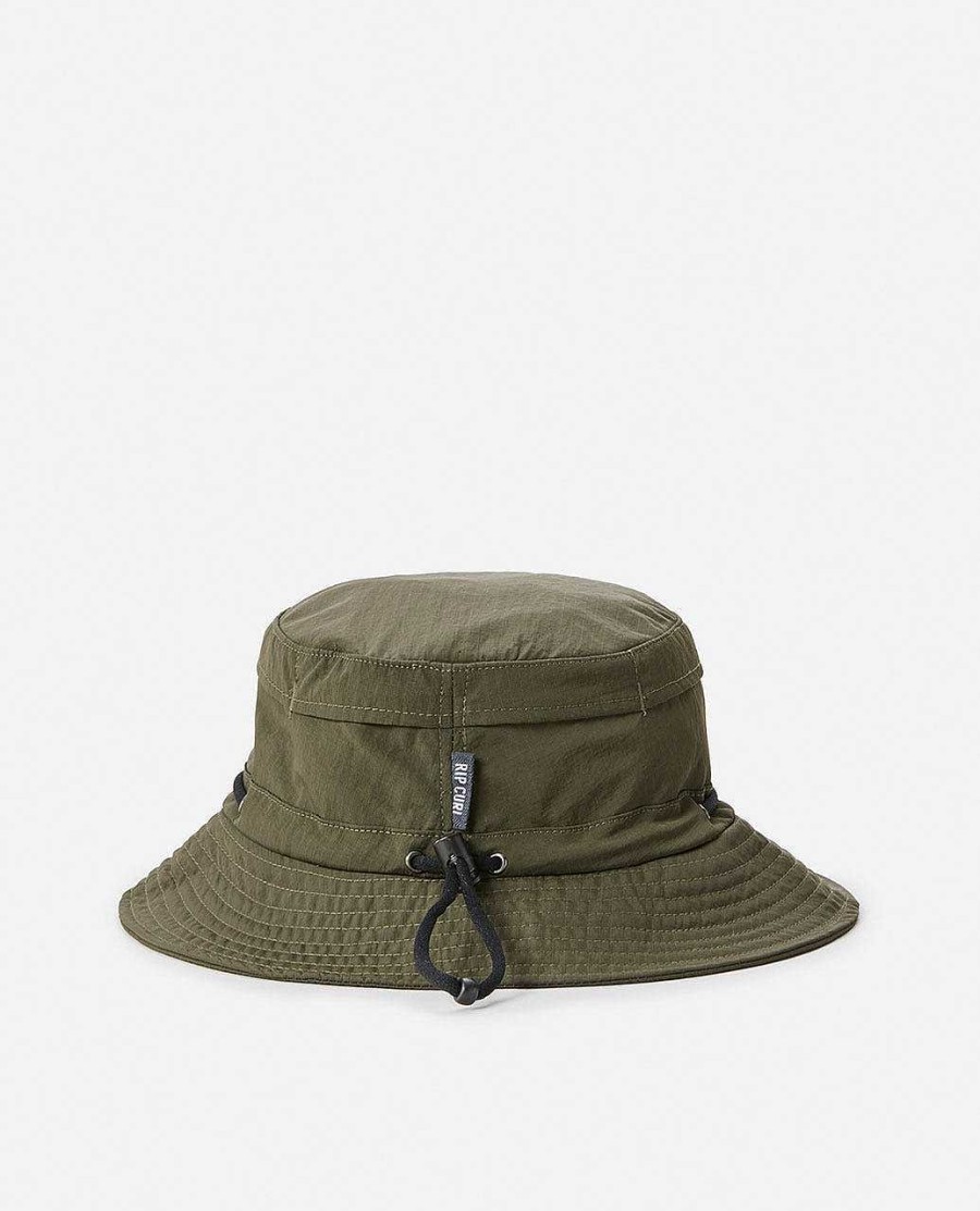 Men Rip Curl Hats & Beanies | Searchers Tech Mid Brim Hat Olive