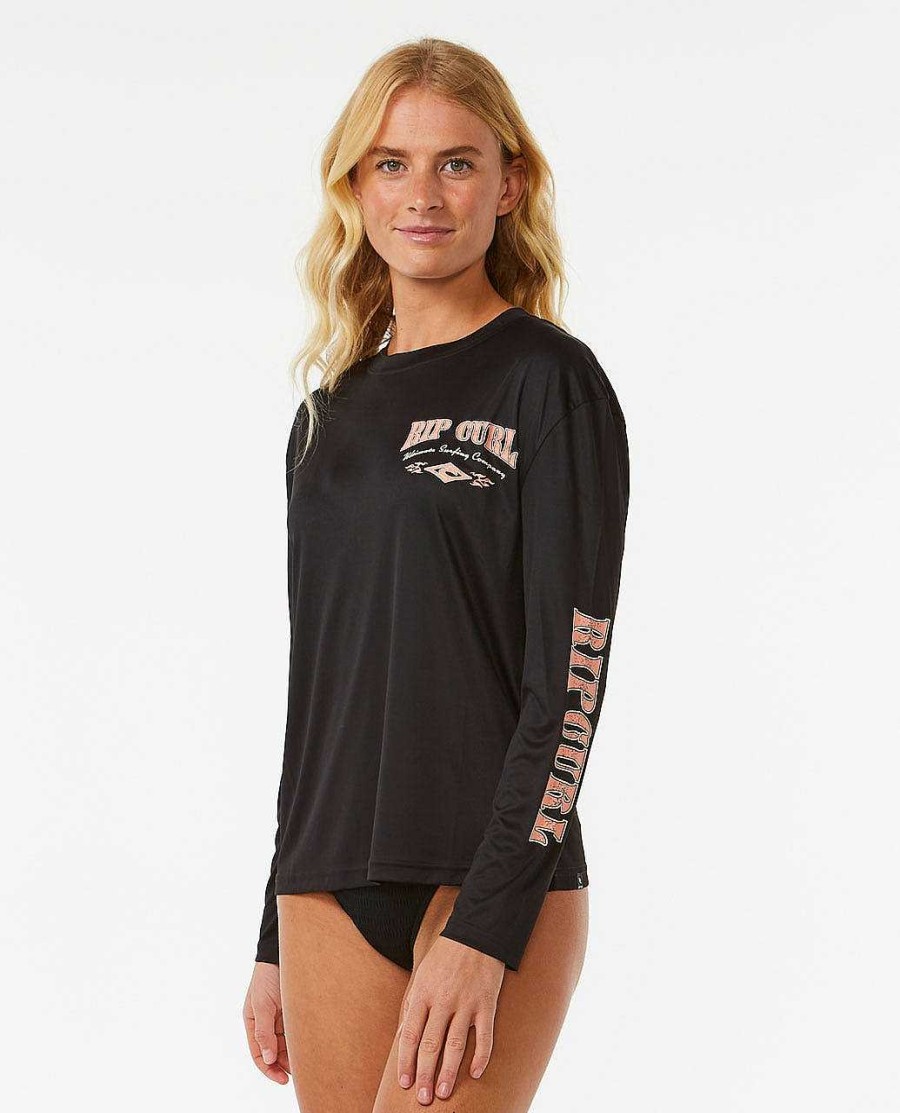 Women Rip Curl Rash Guards | Sea Of Dreams Relaxed Long Sleeve Upf50+ Rash Vest