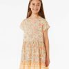 Girls Rip Curl Dresses & Rompers | Hidden Tropic Dress - Girls (8-14 Years) Lemon Ice