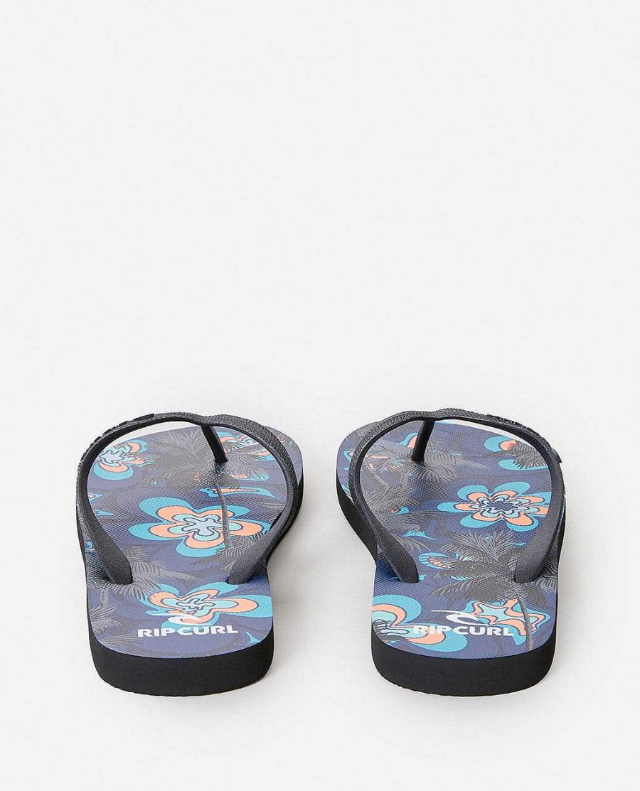 Men Rip Curl Sandals | Barrel Killa Bloom Open Toe Black/Blue