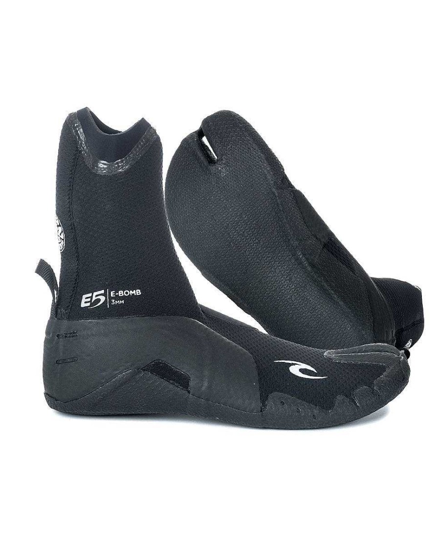 Men Rip Curl Booties Gloves & Hoods | E-Bomb 3Mm Split Toe Booties Black