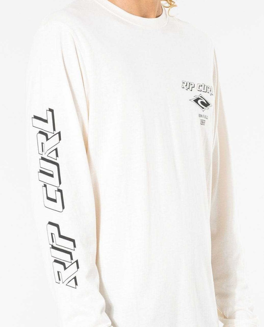 Men Rip Curl Tees & Tanks | Fade Out Icon Long Sleeve Tee