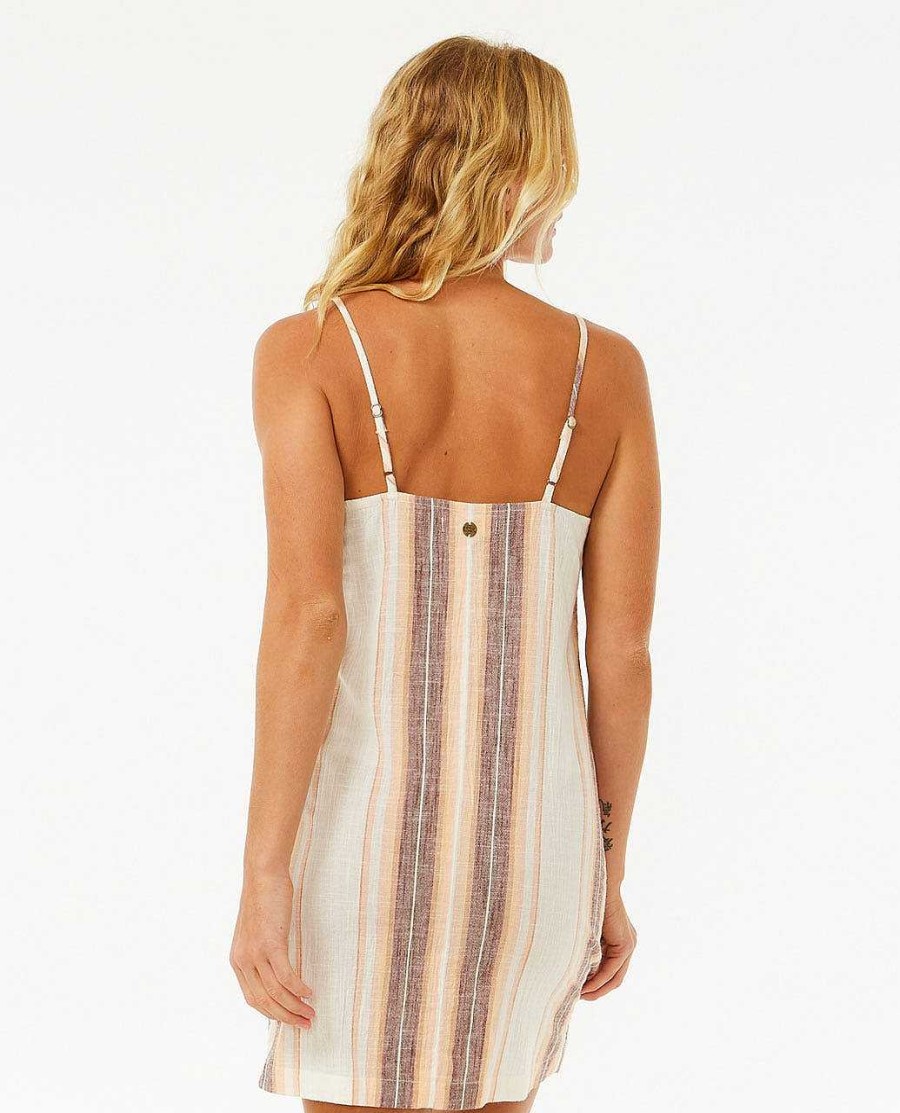 Women Rip Curl Dresses & Rompers | Classic Surf Stripe Button Through Dress