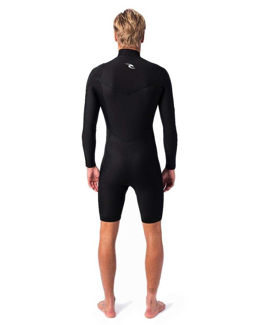 Men Rip Curl Springsuits | Dawn Patrol Long Sleeve Back Zip Springsuit Black