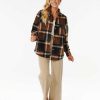 Women Rip Curl Shirts & Tops | Sun Club Flannel Shirt