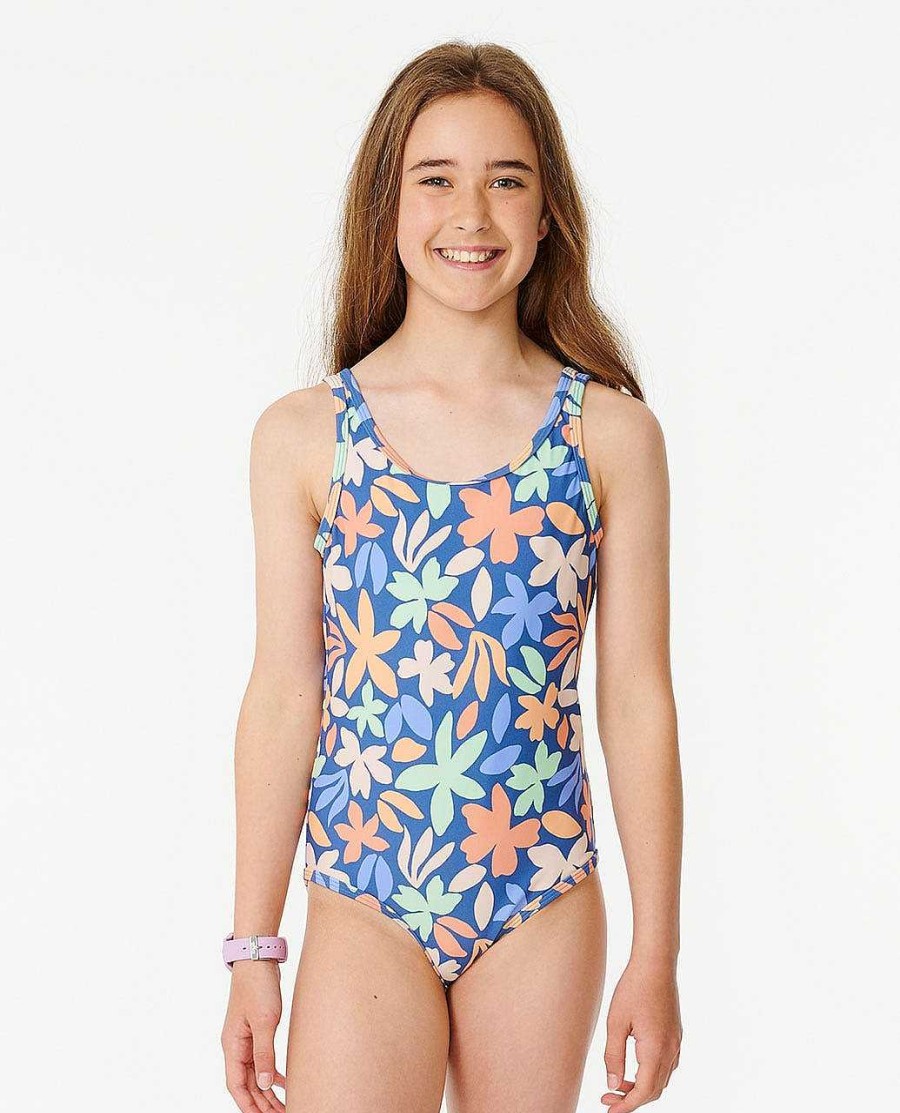 Girls Rip Curl Swimwear | Holiday Tropic One Piece Swimsuit - Girls (8-14 Years) Multico