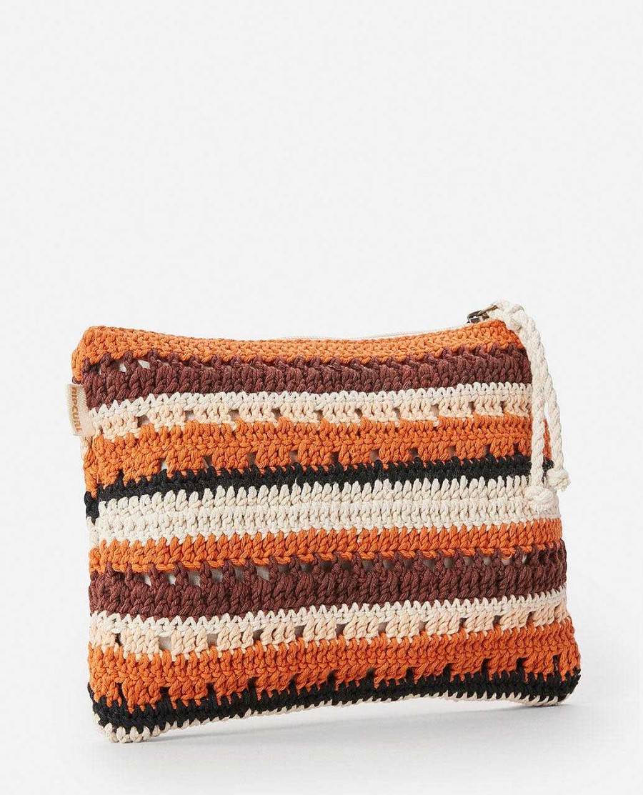 Women Rip Curl Purses & Wallets | Ellis Crochet Clutch Cinnamon