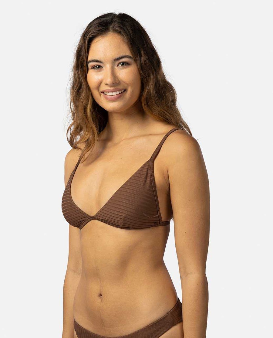 Women Rip Curl Bikini Tops | Premium Surf Fixed Triangle Bikini Top