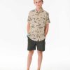 Boys Rip Curl Tops & Tees | Party Shack Short Sleeve Shirt - Boys (8-16 Years) Taupe