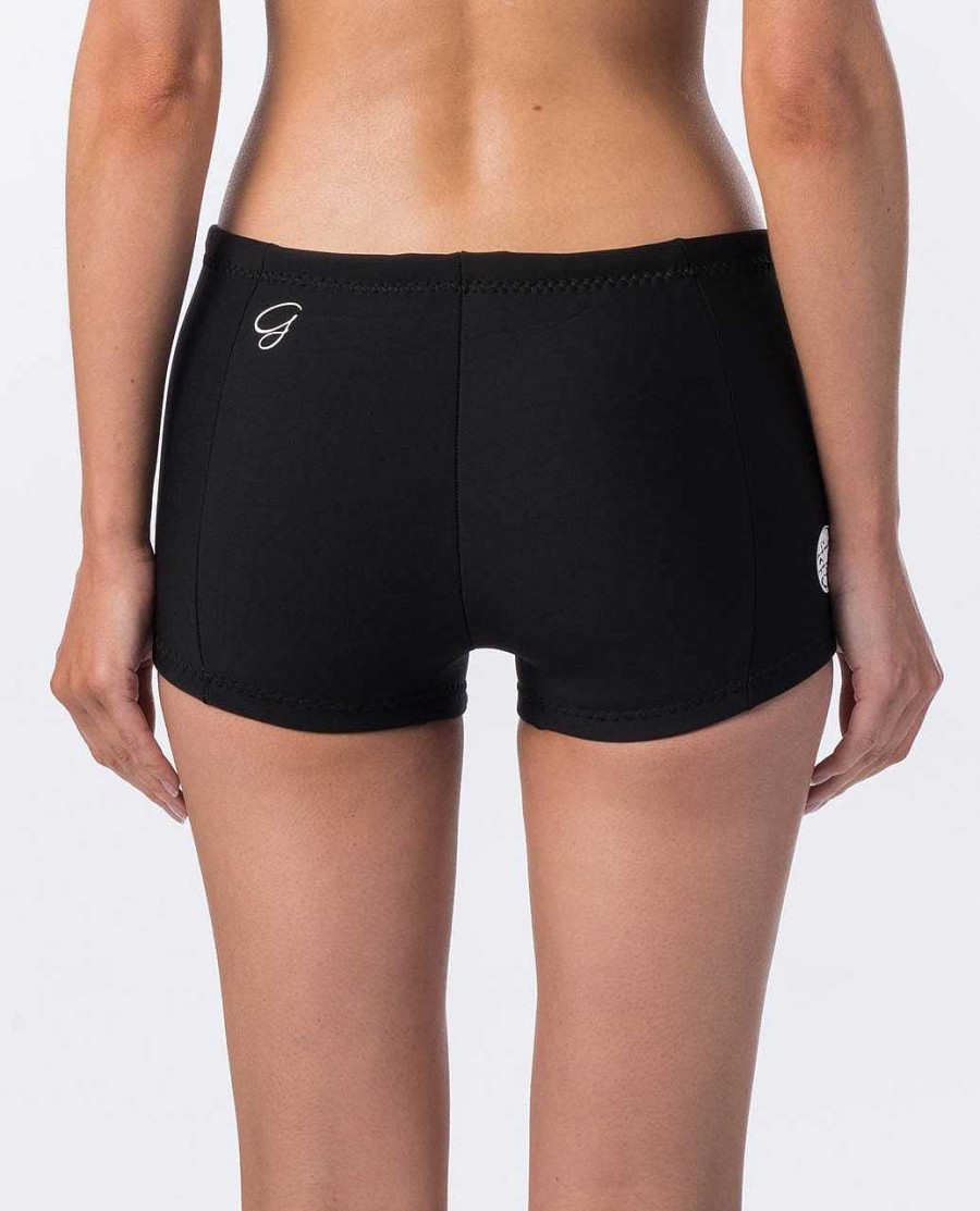 Women Rip Curl Jackets Vests & Bottoms | G-Bomb 1Mm Boyleg Shorts Black