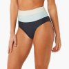 Women Rip Curl Bikini Bottoms | Block Party Splice Full Coverage Bikini Bottom Navy