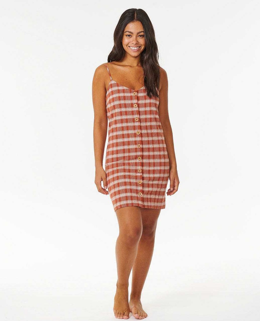 Women Rip Curl Dresses & Rompers | Classic Surf Stripe Button Through Dress