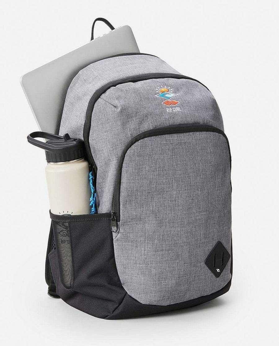 Men Rip Curl Backpacks & Bags | Ozone 30L Icons Of Surf Backpack Grey Marle