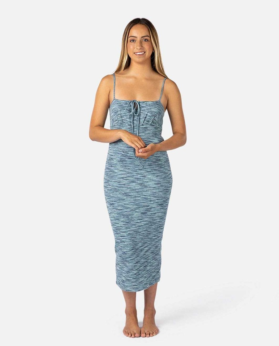 Women Rip Curl Dresses & Rompers | Bobbi Space Dye Dress Blue