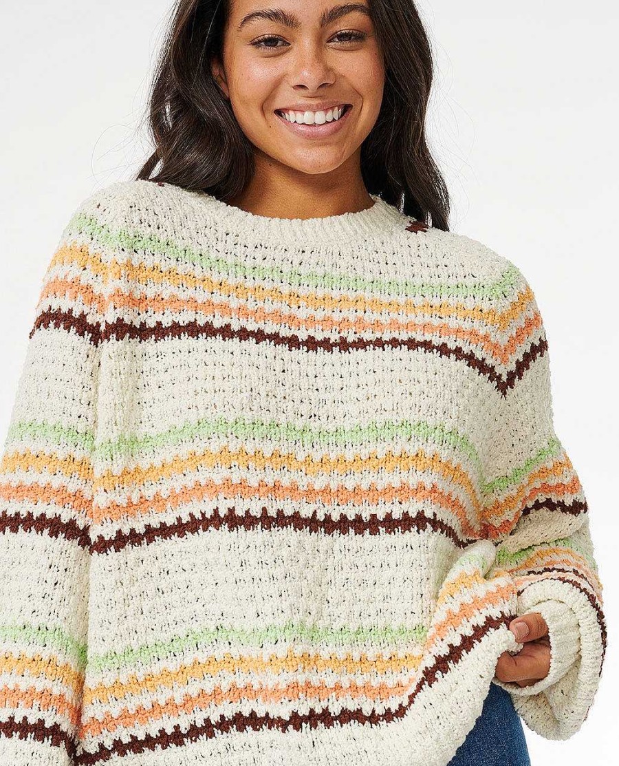 Women Rip Curl Sweaters | Holiday Tropics Crew Cream