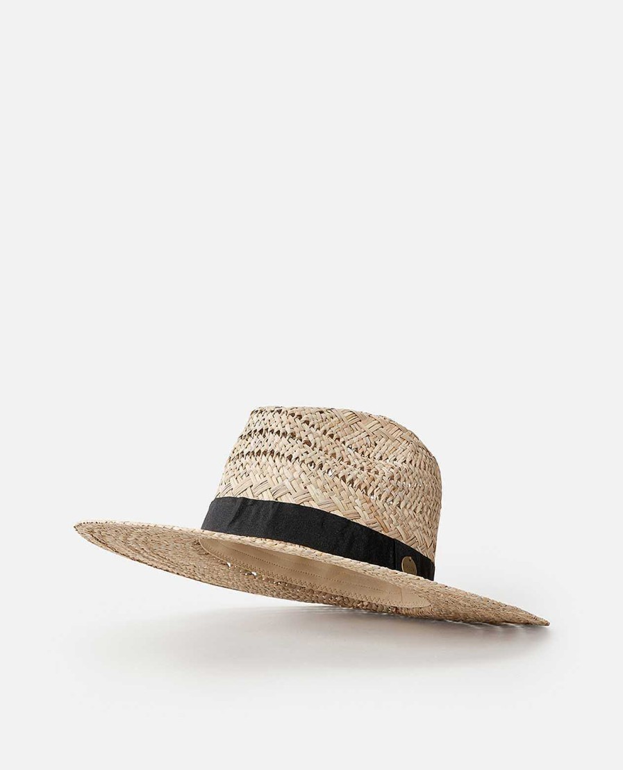 Women Rip Curl Hats & Beanies | Salty Straw Panama Hat Natural