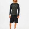 Men Rip Curl Rash Guards | Shockwave Long Sleeve Upf Rash Vest