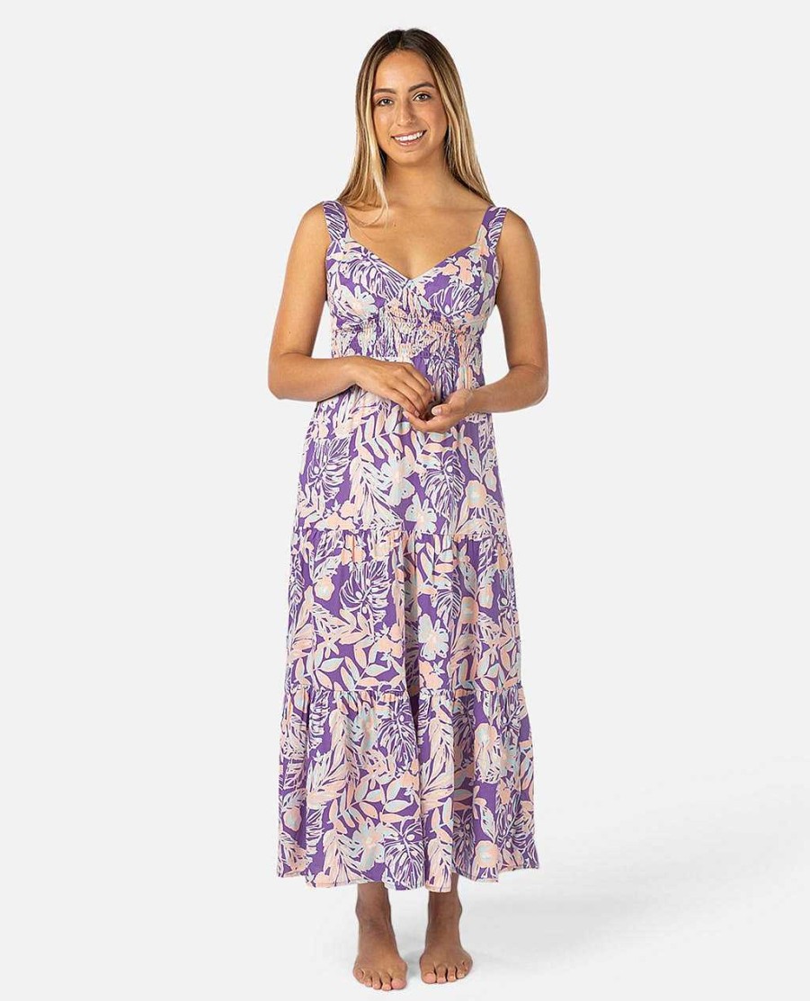 Women Rip Curl Dresses & Rompers | Palm Party Maxi Dress Purple