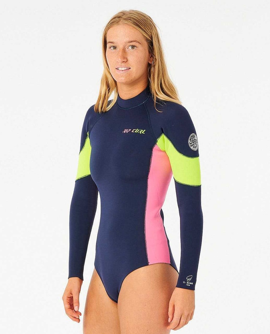 Women Rip Curl Springsuits | G-Bomb Sealed Back Zip Long Sleeve Springsuit Wetsuit