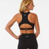 Women Rip Curl Tees & Tanks | Run Swim Surf Crop Top Black