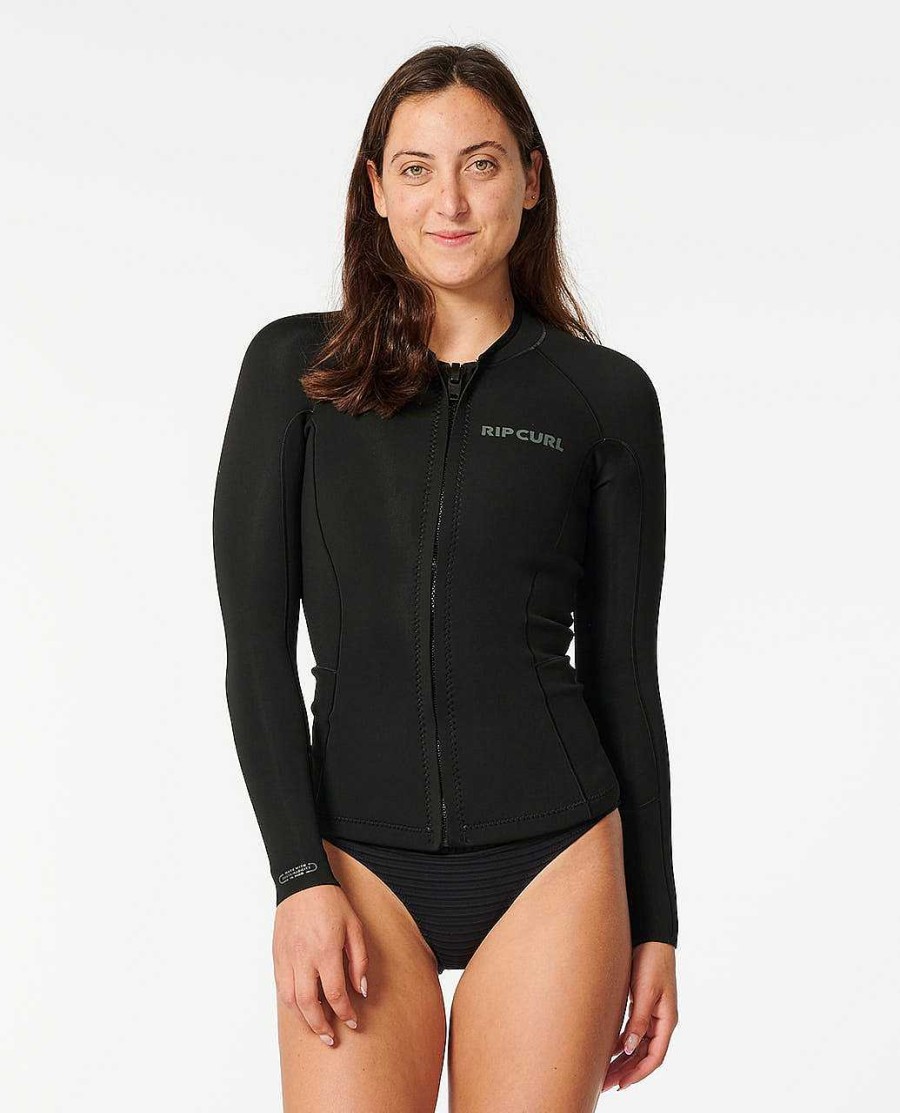 Women Rip Curl Jackets Vests & Bottoms | Womens Dawn Patrol 2Mm Long Sleeve Wetsuit Jacket