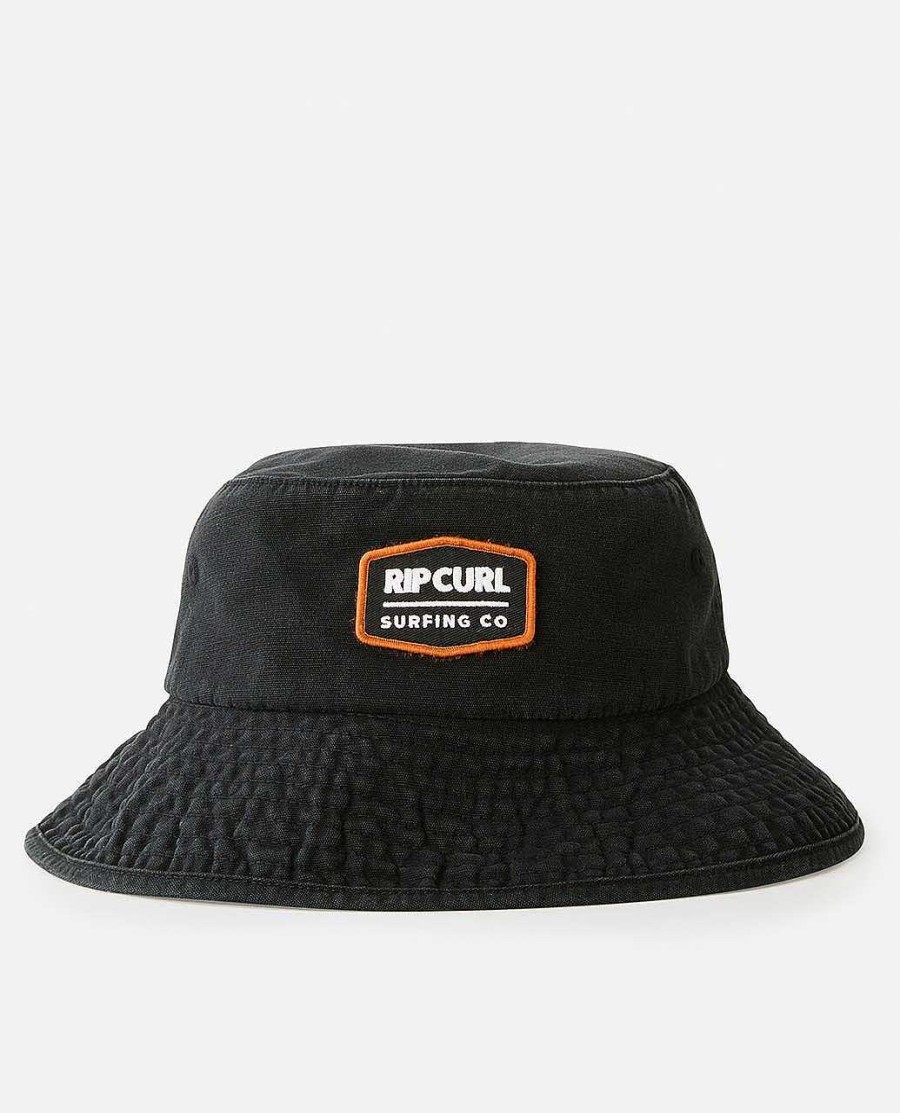 Men Rip Curl Hats & Beanies | Marker Mid Brim Hat Black