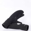 Men Rip Curl Booties Gloves & Hoods | Flashbomb 5/3 3 Finger Gloves Black