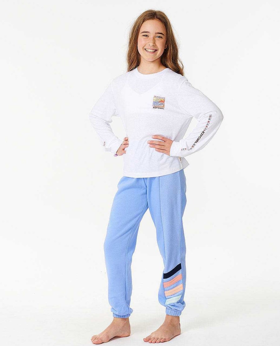 Girls Rip Curl Tops & Tees | Athena Long Sleeve Tee - Girls (8-14 Years) Optical White