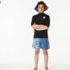 Kids Rip Curl Rash Guards & Vest | Icons Uv Brushed Short Sleeve Rash Vest - Boys (8-16 Years)